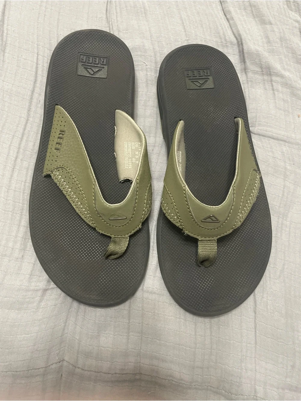 Reef Olive and Dark Gray Men's Sandals Cushion spring size 8